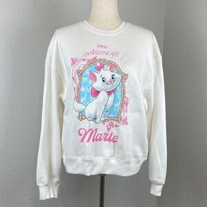 Disney Aristocats White Crew Neck Sweatshirt New Without Tags